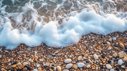 Wall Mural - Rocky shore, foamy surf