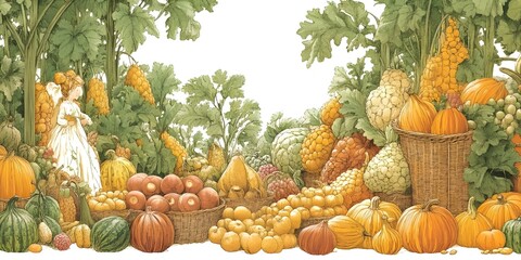 The concept of the harvest, the magic of autumn