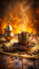 Wall Mural - A Arabic coffee аinspired by the Ramadan holiday