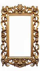 picture frame mirrors on white background antique gold picture frame vintage