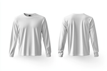 White Long Sleeve Tshirt Mockup Isolated created with Generative AI