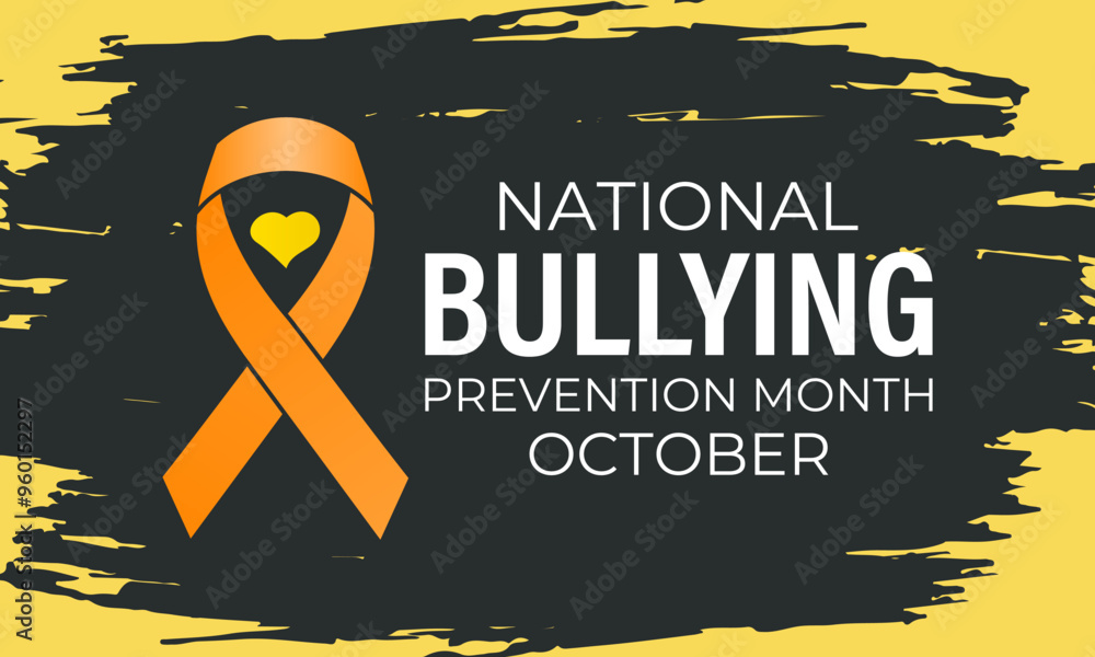 Vetor Vector illustration of National Bullying Prevention Month design ...