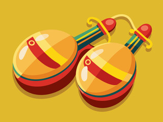 Castanets. Musical instrument.
