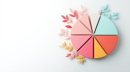 Poster - A pie chart with segments representing different data categories, showcasing their relative contributions.