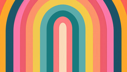 Wall Mural - minimalist rainbow lines, a vibrant design featuring sleek, colorful stripes on a clean backdrop, ex