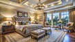 © Collection - Luxurious master bedroom suite with elegant decor and spacious layout