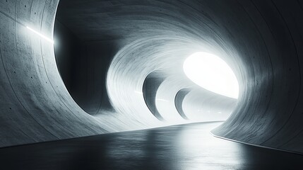 Poster - A tunnel with a light shining through it