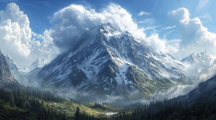 Canvas Print - Majestic Mountain Landscape