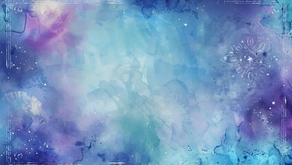 Abstract watercolor background with soft blue and purple gradients