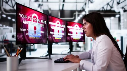 Aufkleber - Ransomware Cyber Attack Breach