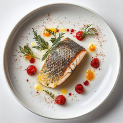 Poster - Grilled Fish on Plate.