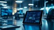 © huiying - A modern digital marketing concept displayed in a contemporary office environment, featuring a tablet screen with a heatmap visualizing user engagement