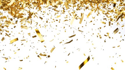 Wall Mural - Golden Confetti Shimmering Festive Background