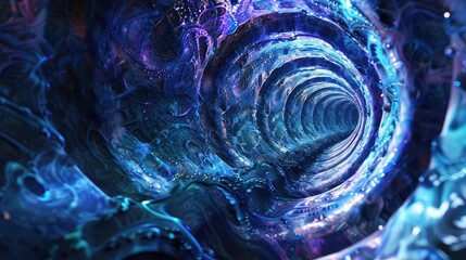 Wall Mural - a mesmerizing vortex of vibrant colors spiraling into the unknown, creating a sense of infinity and 
