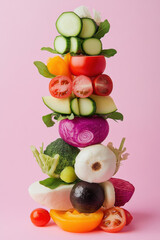 Colorful Vegetable Tower.