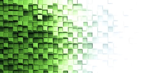 Wall Mural - Abstract green check box and white space gradient background