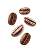 © Sebelas Stock - flying coffee beans on a transparent background