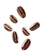 © Sebelas Stock - flying coffee beans on a transparent background