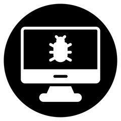 Sticker - virus glyph icon