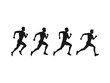 © vector - shop - Runner silhouette. Group of male marathon athlete runner silhouettes. Good use for symbols, logos, mascots, icons, signs, webs, or any design you want.