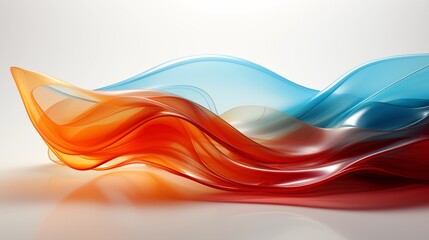 Abstract orange curved shape on a white background, designed for motion graphics animation. This fluid and captivating vector illustration with negative space for a minimalist and unique aesthetic