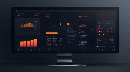 Wall Mural - a flat design of a minimalist email interface with simple action icons