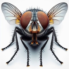 Wall Mural - fly on white background