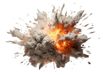 Wall Mural - PNG Explosion white background destruction splattered.