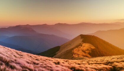 sunrise in the mountains