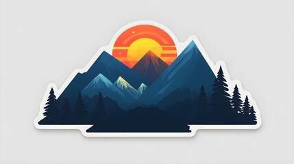 Wall Mural - a flat design of a sticker that maintains clarity and impact at both large and small sizes