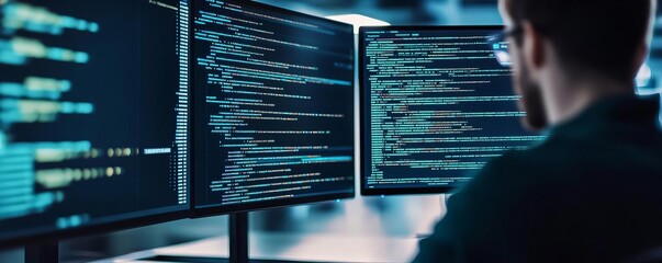 Augmented database coding, virtual screens, coder refining, sleek office design