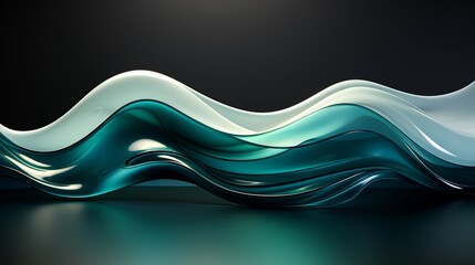 Abstract green curved shape on a white background, designed for motion graphics animation. This fluid and captivating vector illustration with negative space for a minimalist and unique aesthetic