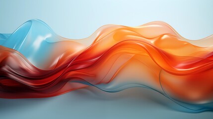 Abstract orange curved shape on a white background, designed for motion graphics animation. This fluid and captivating vector illustration with negative space for a minimalist and unique aesthetic