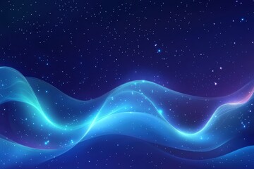 Abstract Blue Lightning gradient glowing starry sky