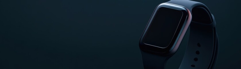 Wall Mural - innovative fitness tracker, holographic display, cutting-edge design, trending wearable tech