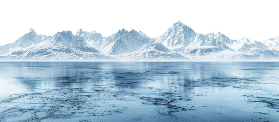 Sticker - PNG Serene icy mountain landscape wallpaper