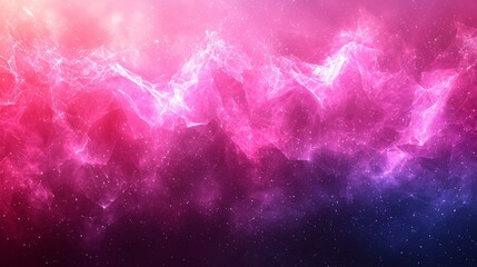 Colorful cosmic nebula with pink and purple hues illuminated by starlight in a vast universe setting