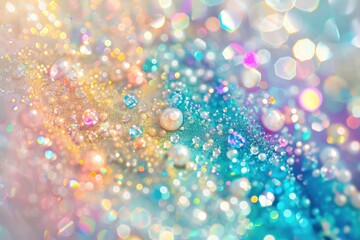 Wall Mural - abstract glass art background with colorful light refraction - ideal for design, print, card, poster