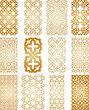 © ataly123 - Oriental seamless png transparent patterns set. Arabic geometric ornament for background