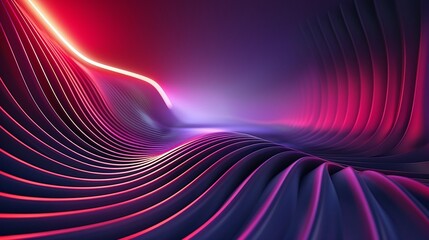 Dynamic abstract background with vibrant waves and glowing lines, ideal for technology and creative projects.