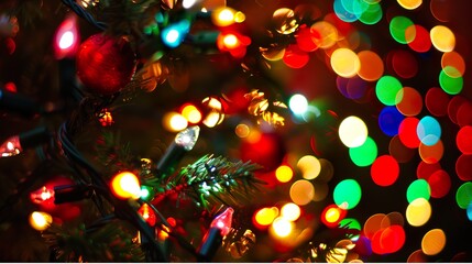 Wall Mural - Christmas_tree_Christmas_lights_christmas_background