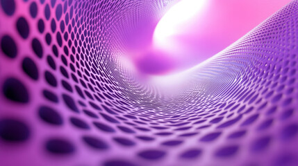 Canvas Print - Abstract purple tunnel with a glowing light effect, creating a sense of depth and motion.