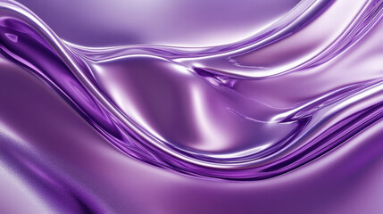 Sticker - Abstract purple waves with a glossy, fluid texture.