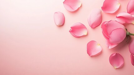 Wall Mural - A minimalistic and elegant background for a romantic theme, featuring a pure, solid color in soft pastel pink.