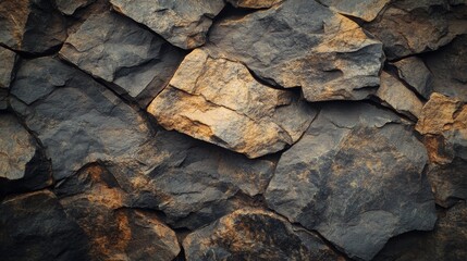 Wall Mural - A close-up view of textured rock formations showcasing various shades and patterns.