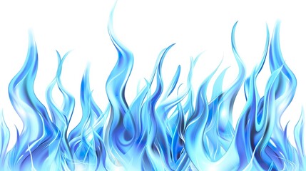 Wall Mural - Flame_transparent_png_Blue_flames_background