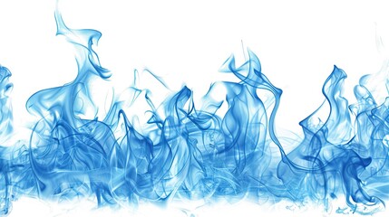 Wall Mural - Flame_transparent_png_Blue_flames_background