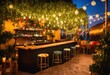© Yaroslava - vibrant outdoor bar setup colorful lively festive eye catching furnishings perfect gathering space, decor, furniture, lighting, atmosphere, party, tropical