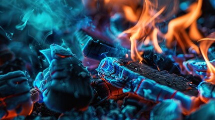 Wall Mural - Free_fire_background_photo_blue_flames