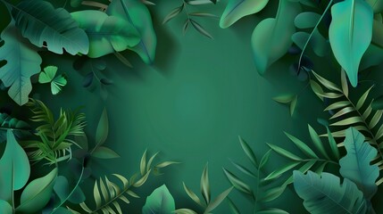 Wall Mural - Graphic_design_green_background_design